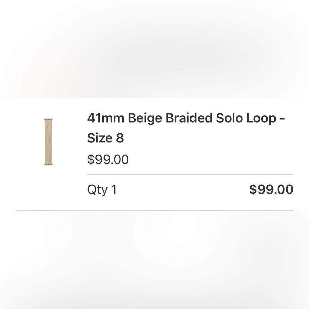 41mm Beige Braided Solo Loop - Size 8 - Picture 4 of 5